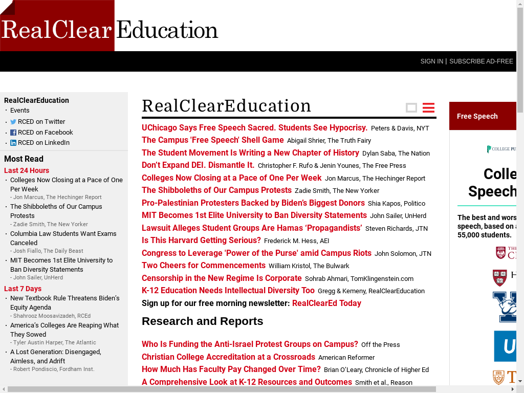 Real Clear Education